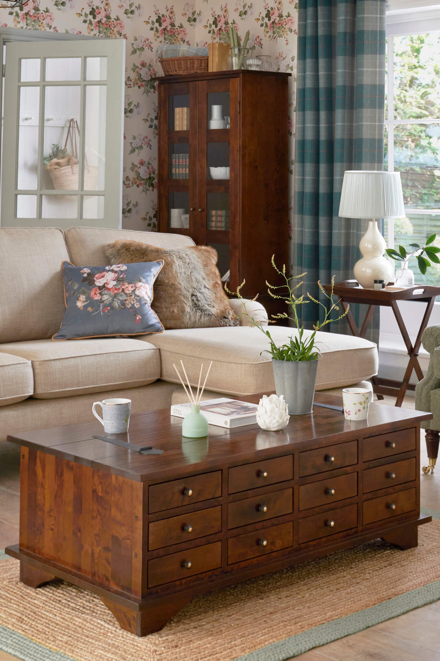 Garrat coffee table with 12 drawers