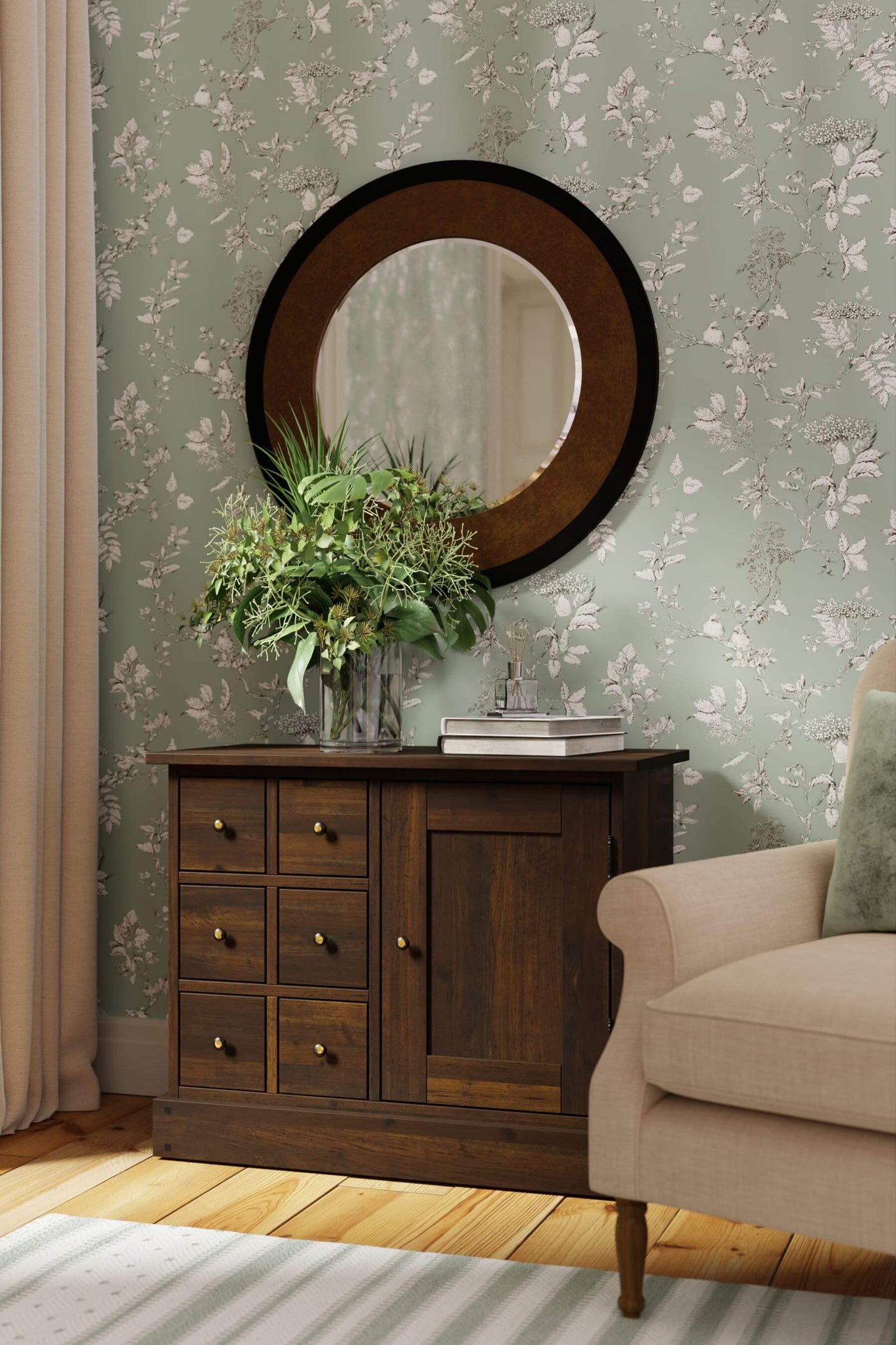 Garrat 1 door chest of drawers with 6 drawers