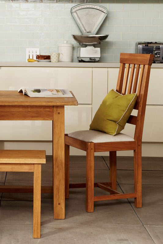 Pair of Milton dining chairs with upholstered seat