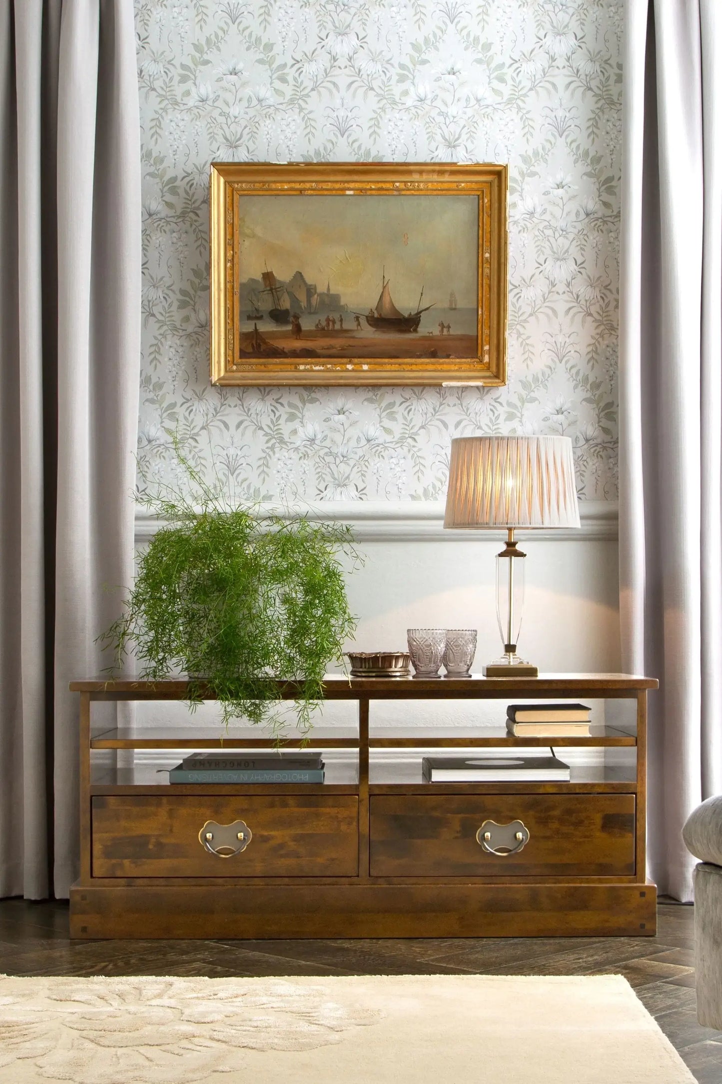 Garrat TV table with 2 drawers