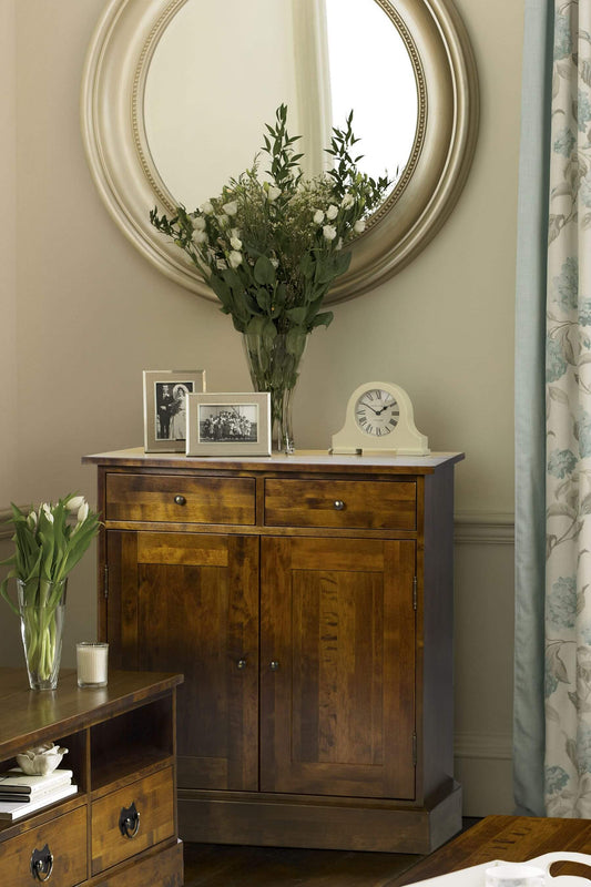 Garrat 2-door narrow chest of drawers with 2 drawers