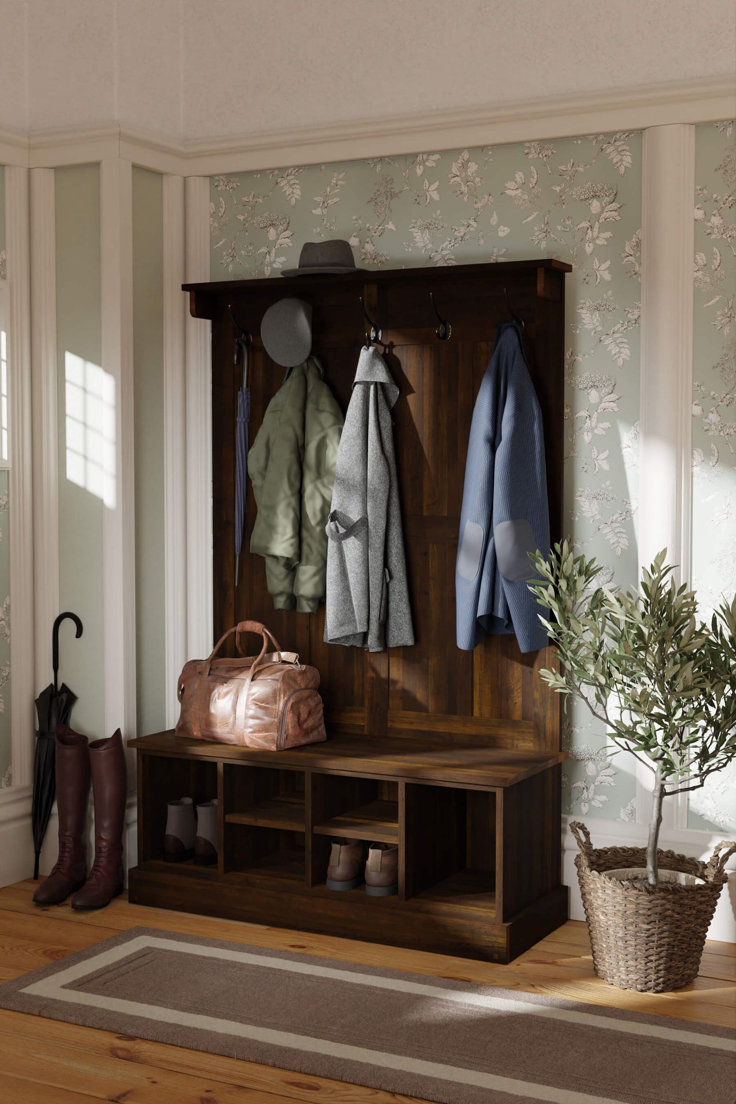 Garrat shoe box and clothes rack