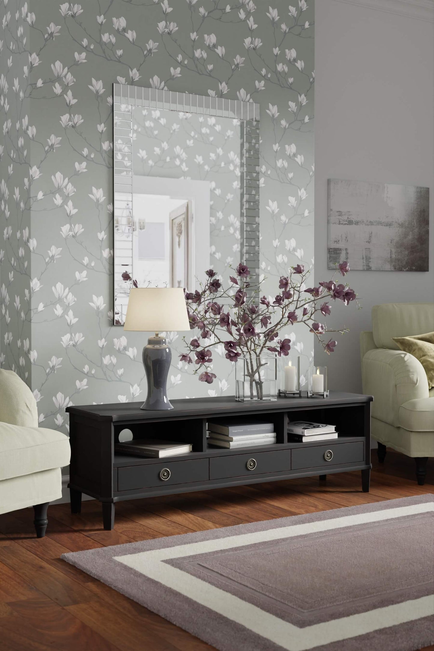Henshaw 3-drawer wide TV table