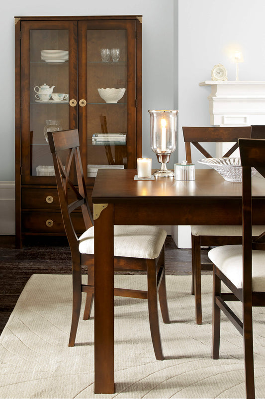Balmoral pair of dining chairs with upholstered seat