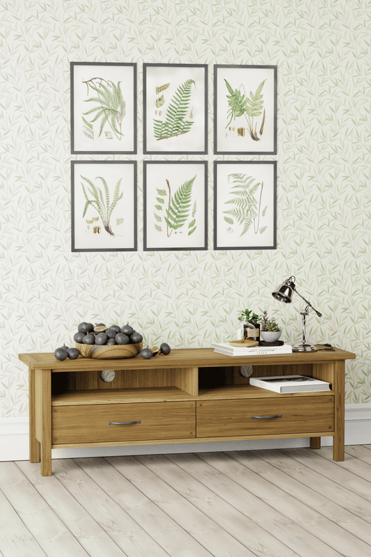 Milton wide TV table with 2 drawers