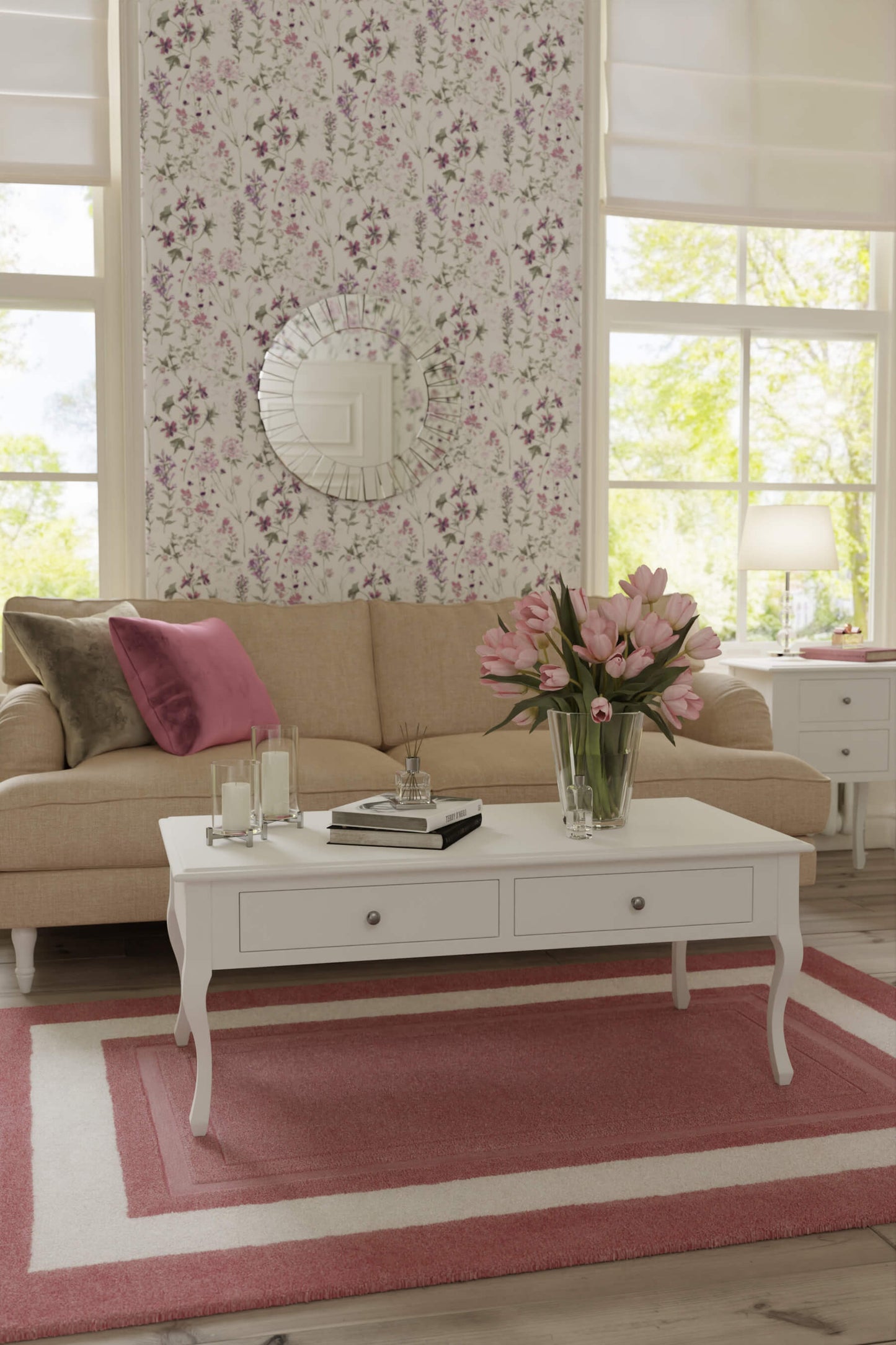 Rosalind coffee table with 2 drawers