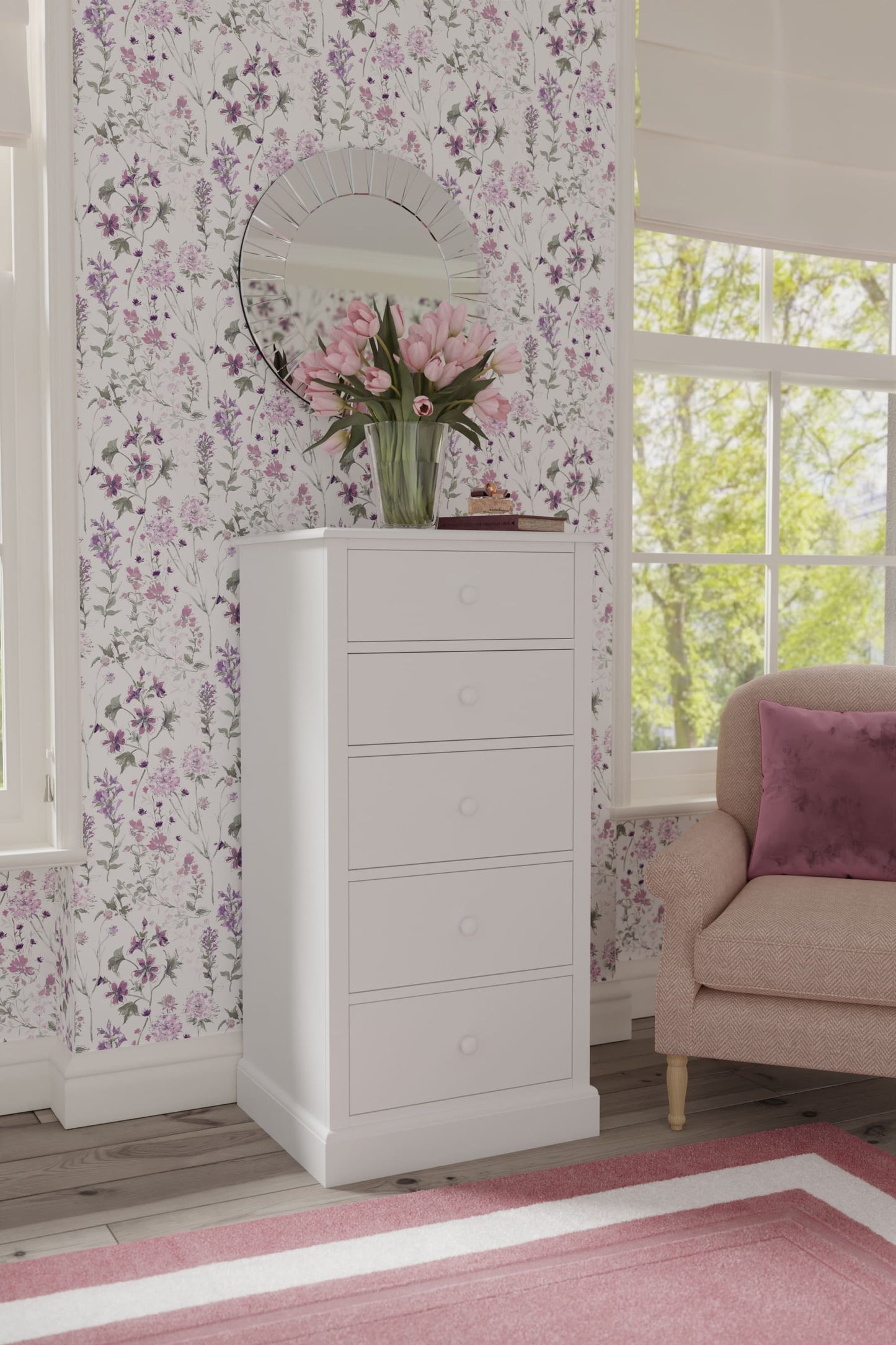 Ashwell tall chest of drawers with 5 drawers
