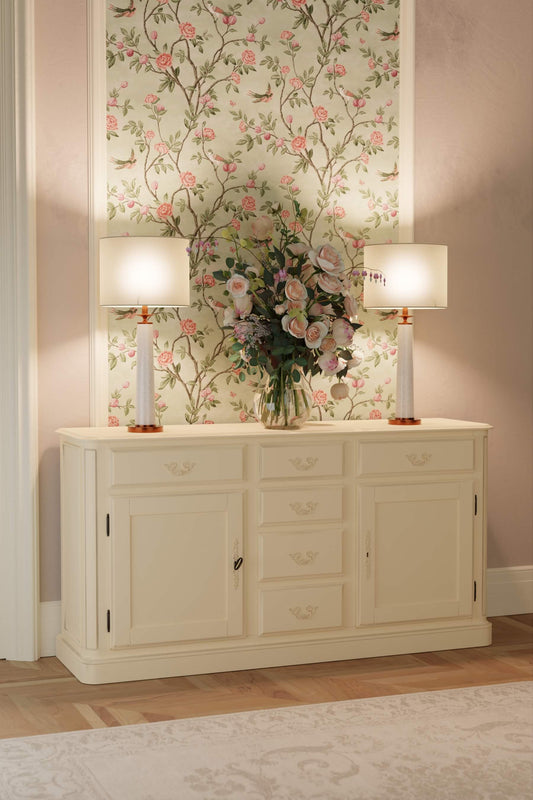 Provencale 2-door chest of drawers with 6 drawers