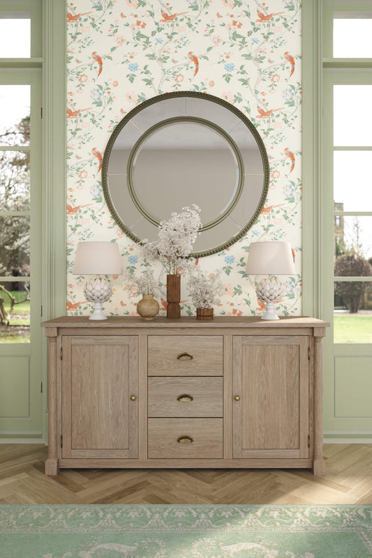Wellington 2 door chest of drawers with 3 drawers
