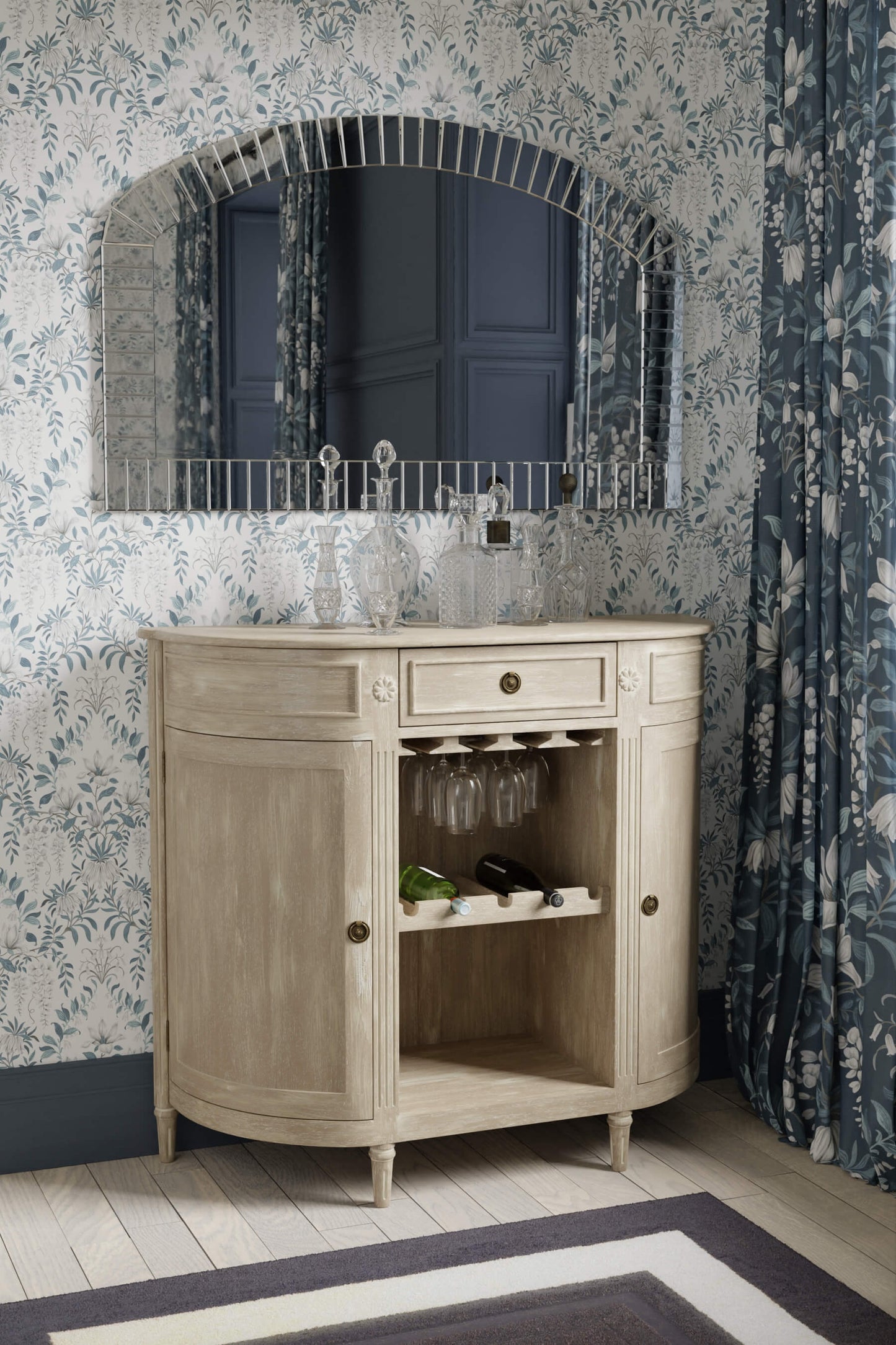 Alouette 2-door drinks cabinet with 1 drawer