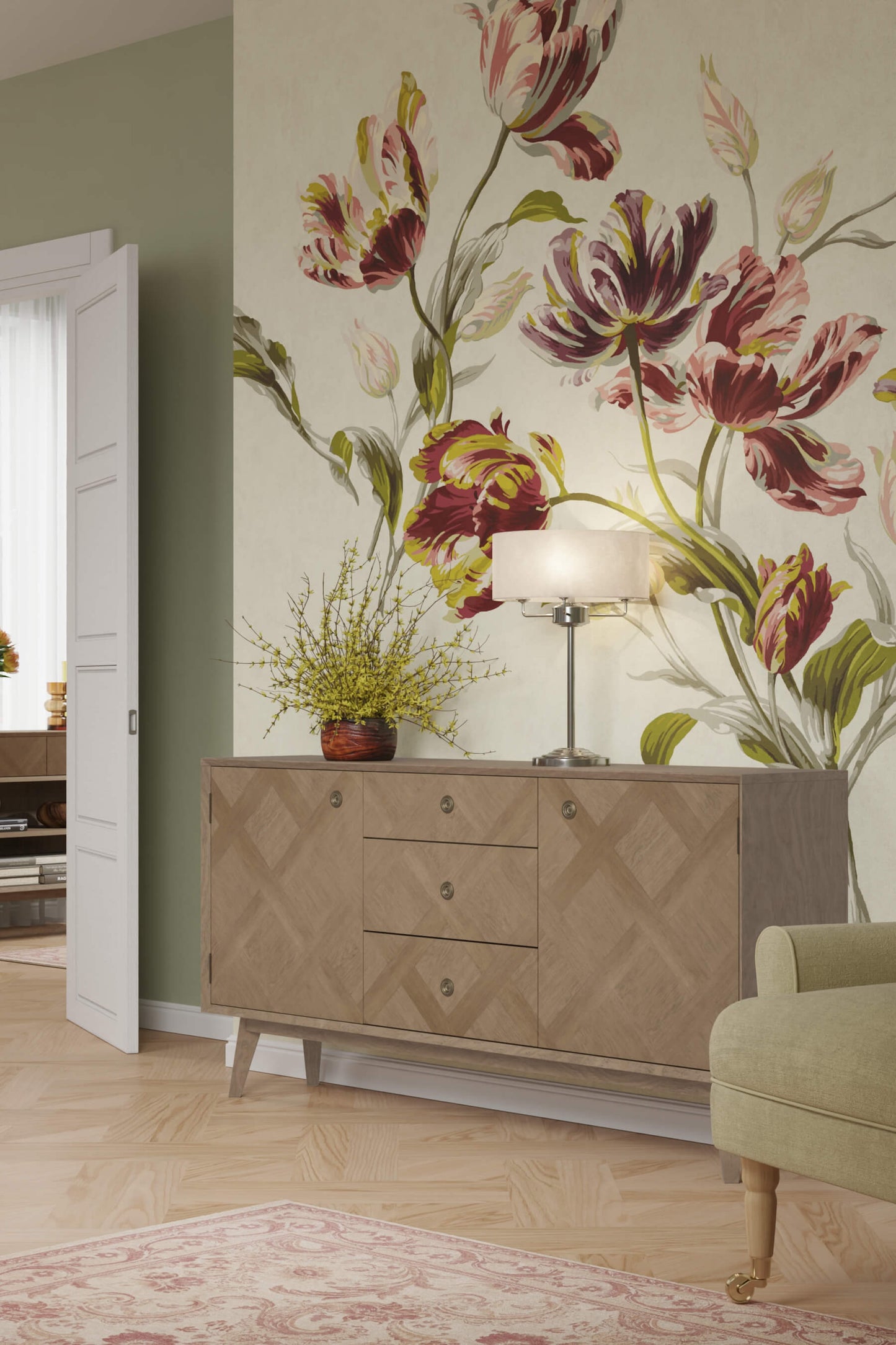 Hencroft 2-door chest of drawers with 3 drawers