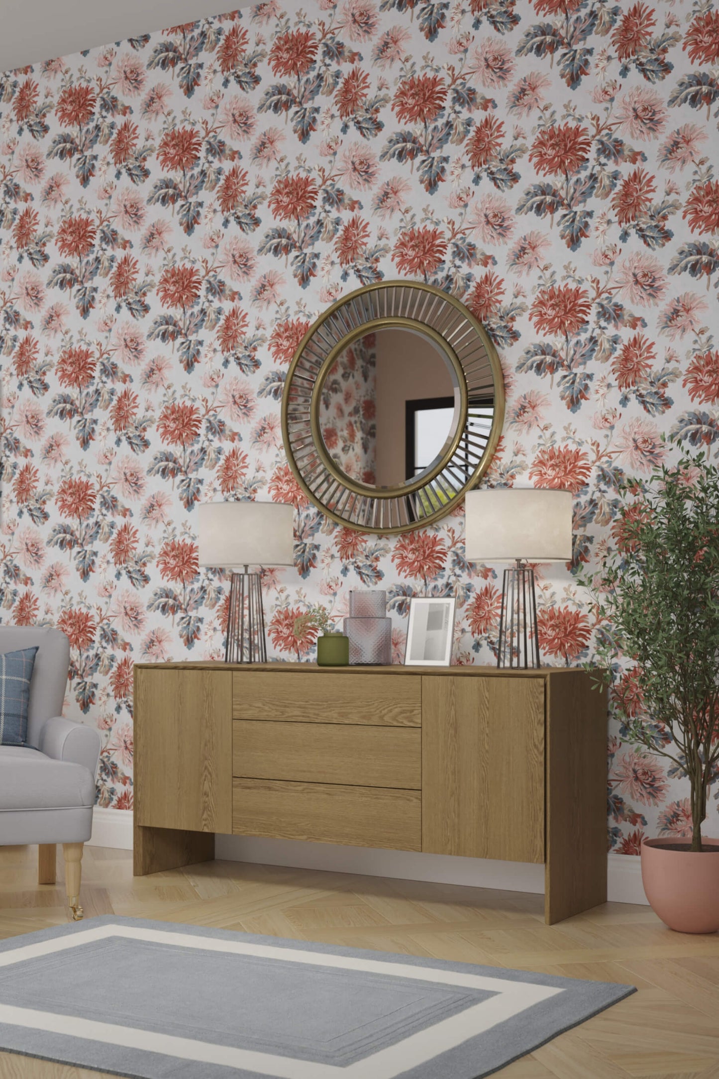 Ammanford 2-door chest of drawers with 3 drawers