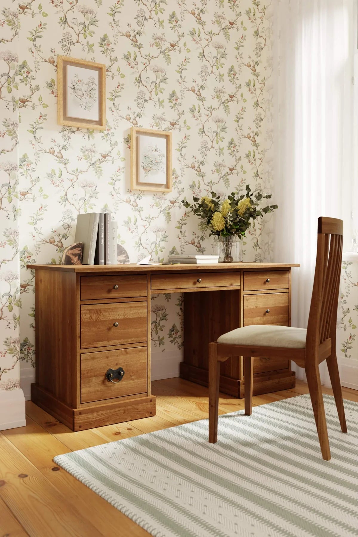 Garrat writing desk with 7 drawers