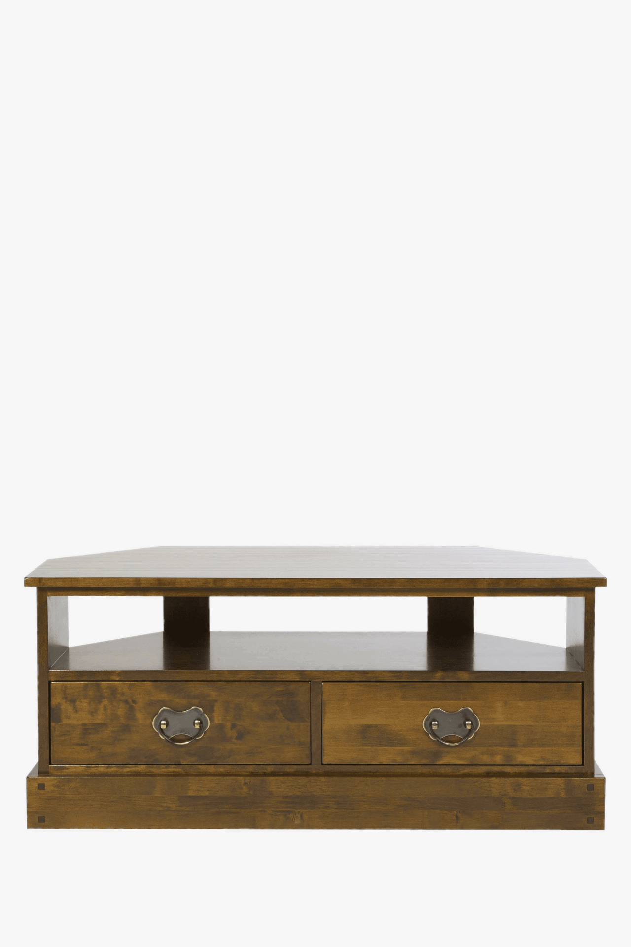Garrat corner TV table with 2 drawers