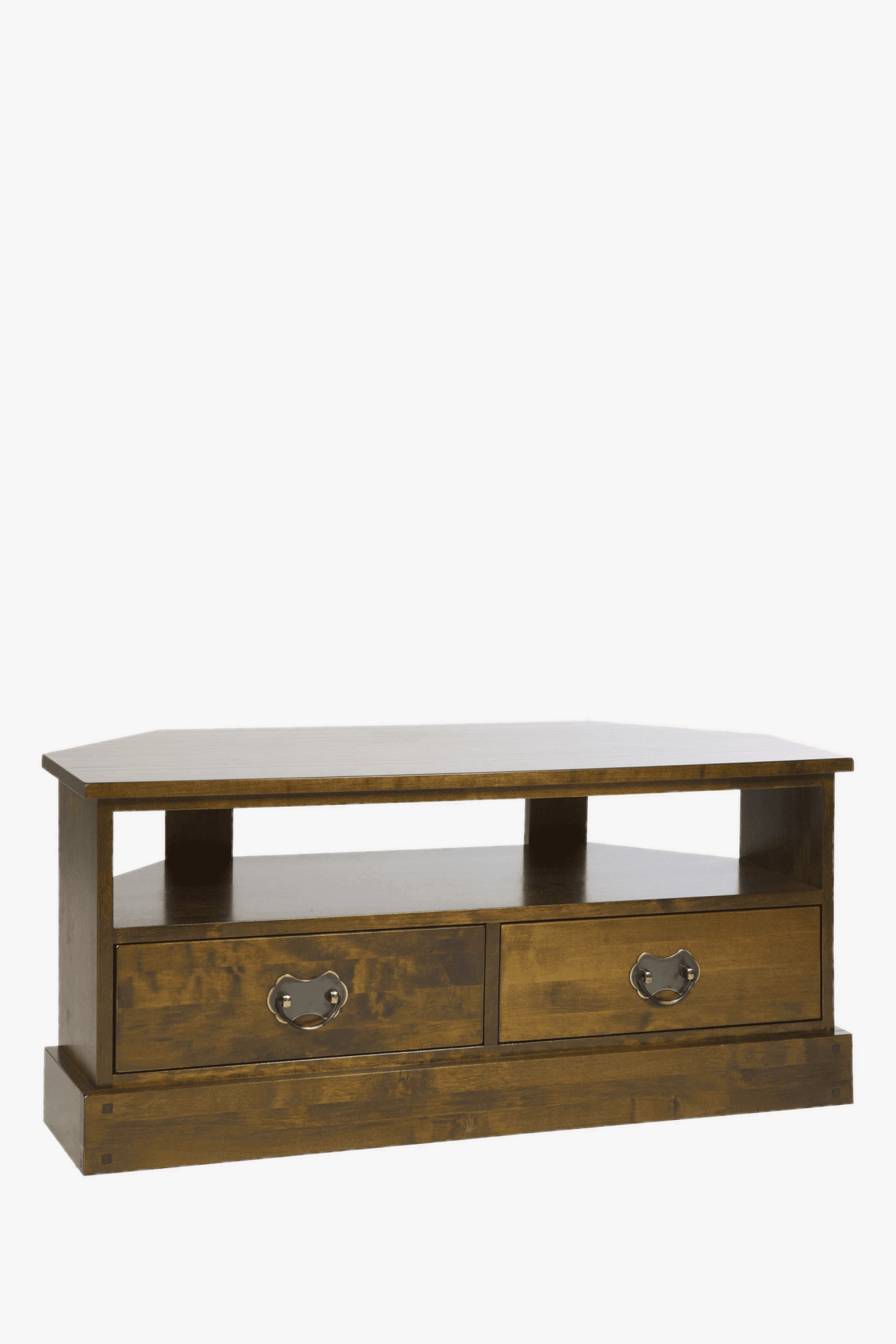 Garrat corner TV table with 2 drawers