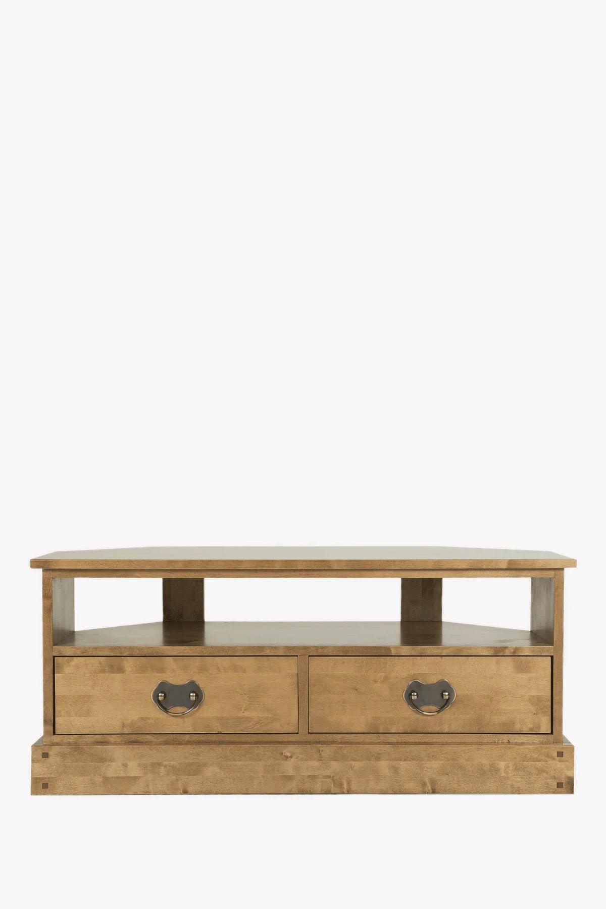 Garrat corner TV table with 2 drawers