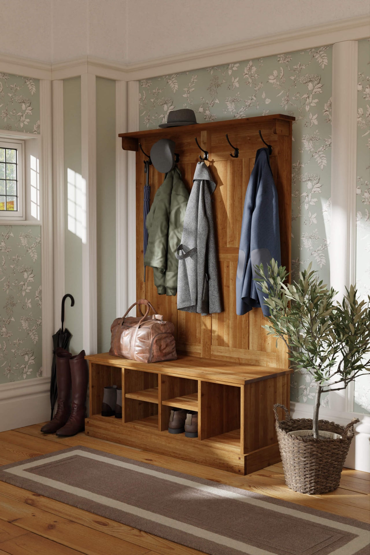 Garrat shoe box and clothes rack