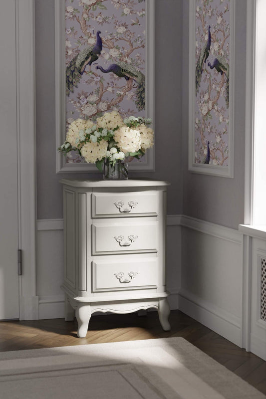Provencale bedside or sofa table with 3 drawers