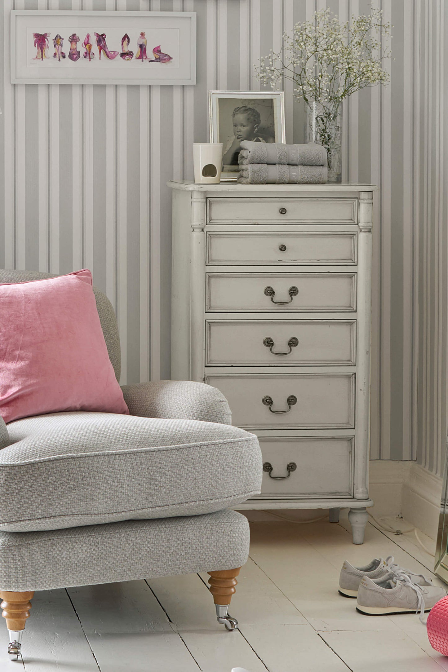 Clifton tall chest of drawers with 6 drawers