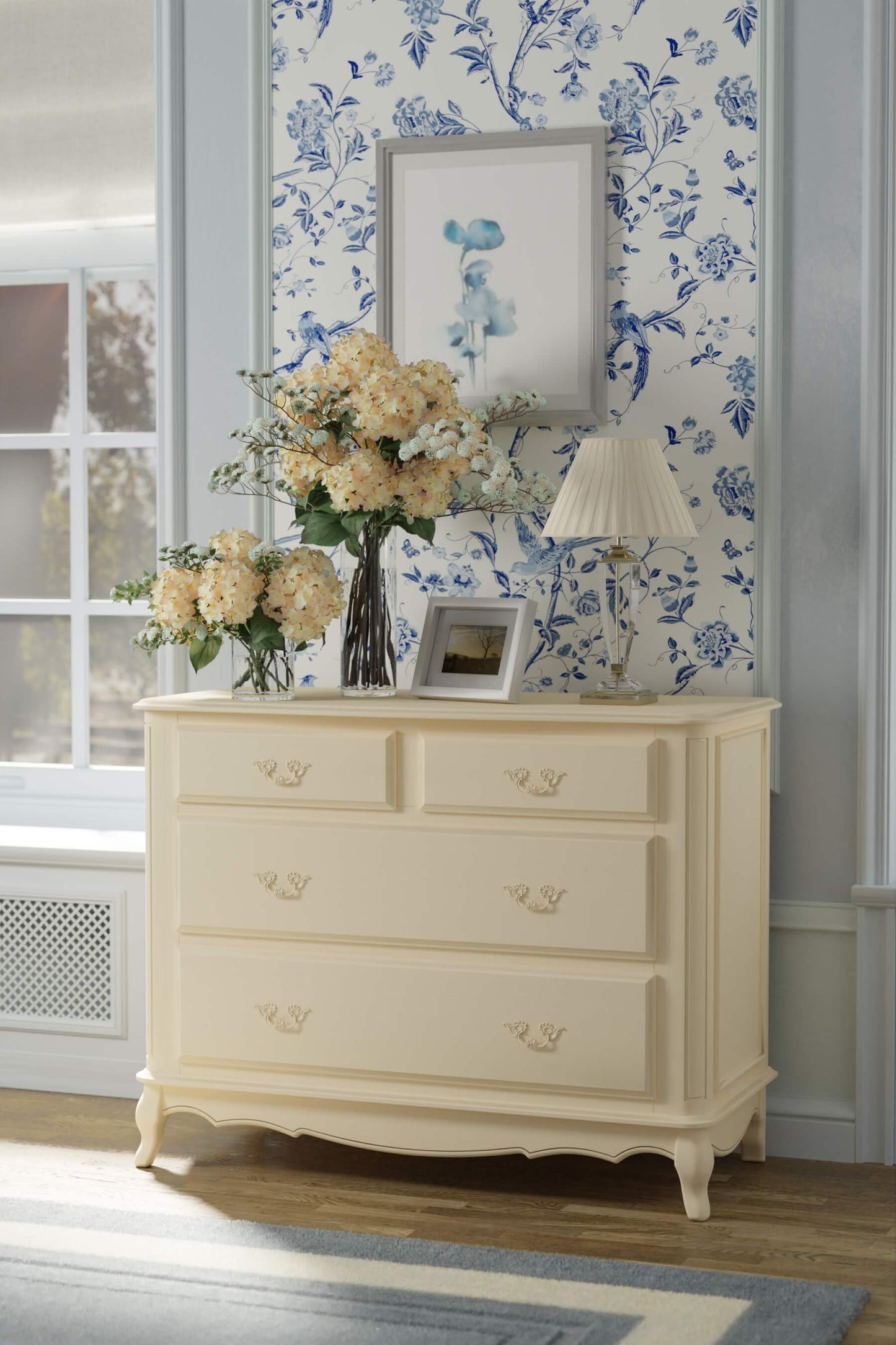 Provencale chest of drawers with 4 drawers