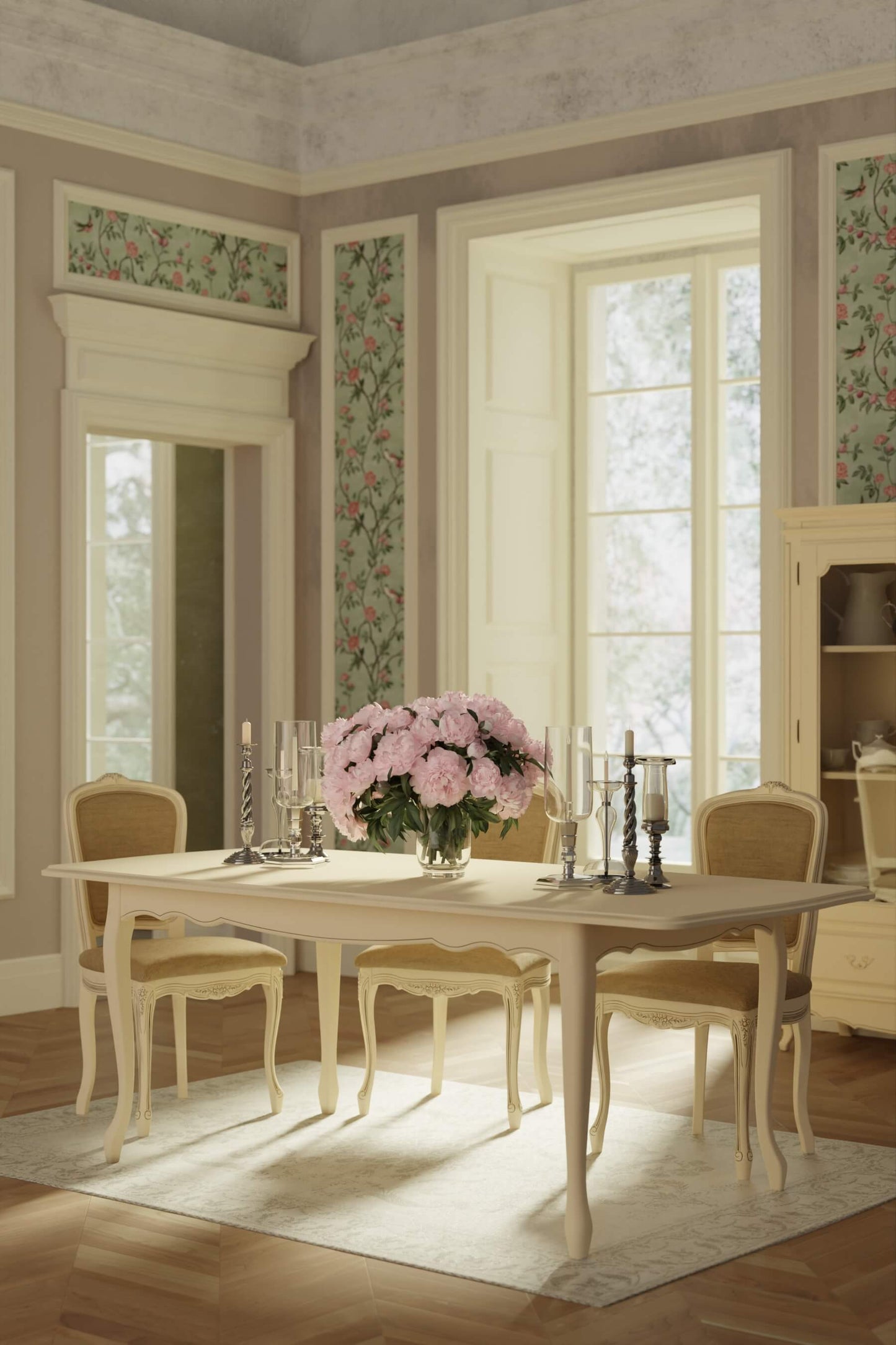 Provencale dining table with extension